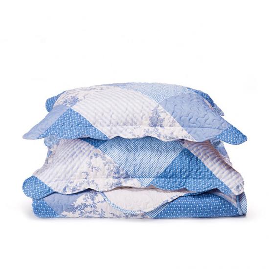 cxmicrotex Blue Rose -painettu peittosarja Patchwork Vuodevaatteet
