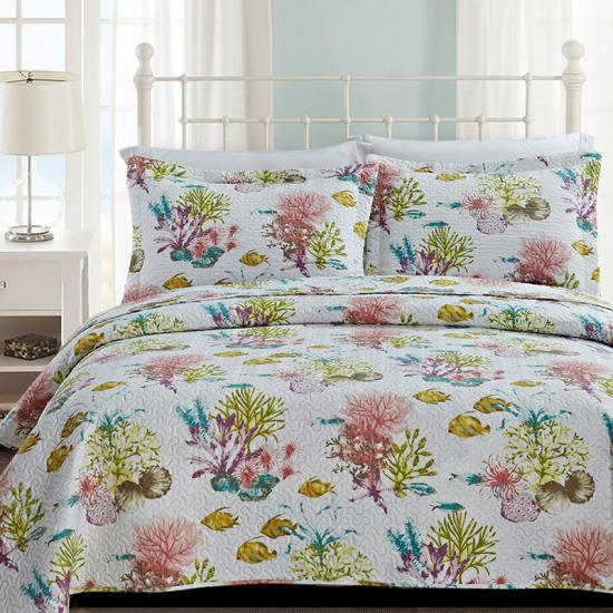 microtex Coastal Coral Printed Ultrasonic päiväpeite