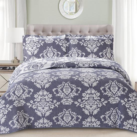 cxmicrotex Damask Purple Vuodevaatteet Jacquard Quilt Set
