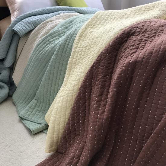 Solid Cotton Bedding Collection Cross Stitch kevyt päiväpeite