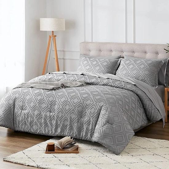 microtex 7-osainen Luxury Clip jacquard-peittosetti, jossa varret ja arkkisetti