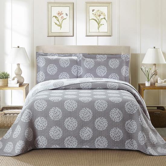 cxmicrotex Full Queen Grey Jacquard-vuodevaatteet setti