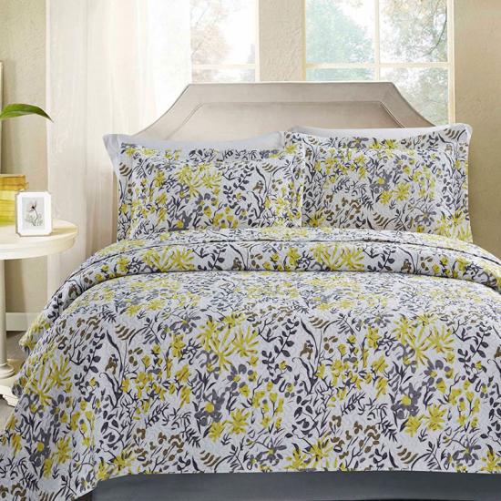 cxmicrotex Ultrasonic Quilt keltaisella lehdellä painatus