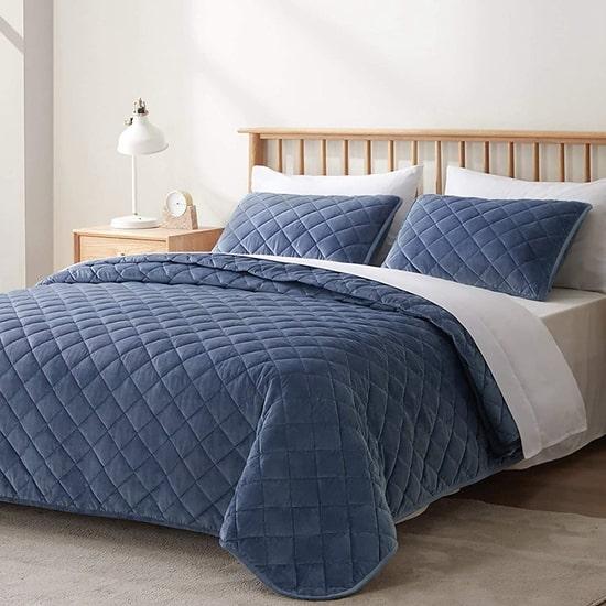 cxmicrotex Winter Bedding Collection Ainutlaatuinen geometrinen tikattu samettipeittosarja